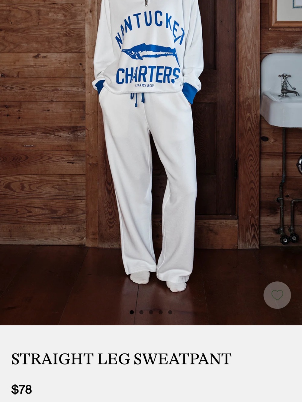 Casual Straight-Leg Sweatpants in White